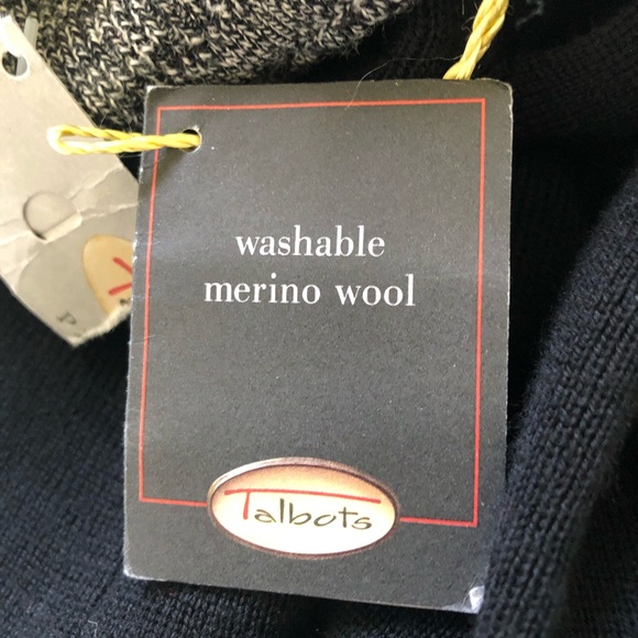 Talbots Black & Gray Mock Turtleneck Sweater Dress - Picture 4 of 4